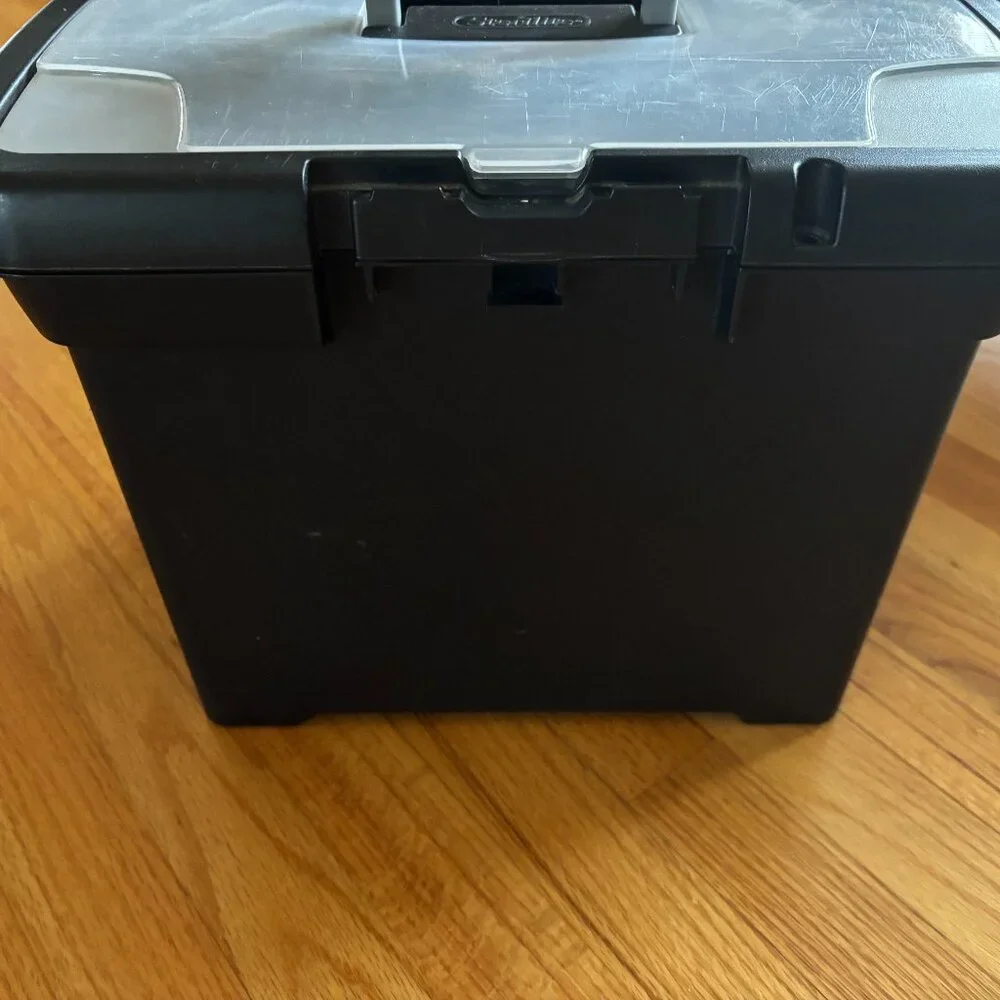 Sterlite Letter File Box with Handle and Folders